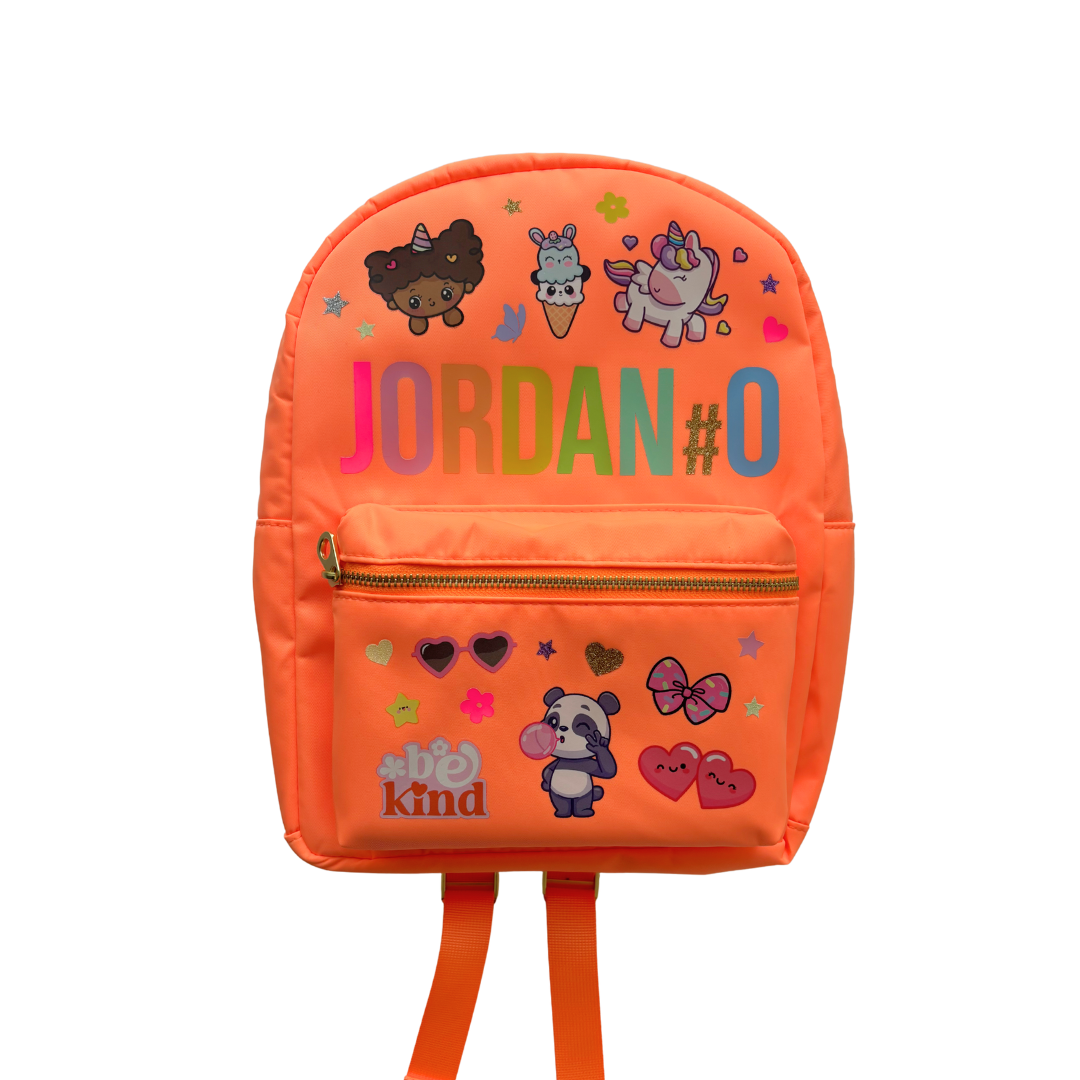 NEON ORANGE 'LUXE' BACKPACK