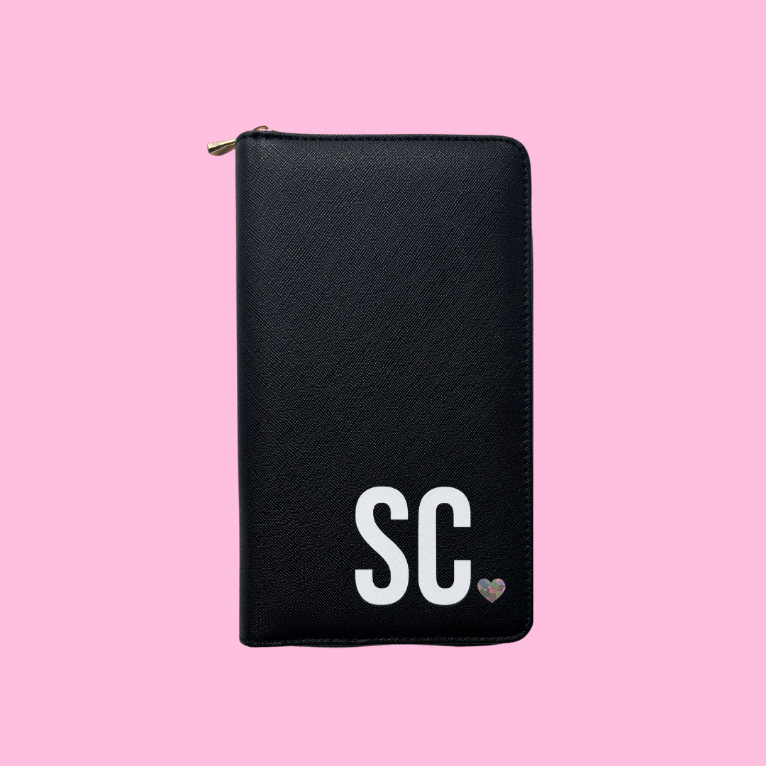 BLACK TRAVEL JEWELLERY POUCH
